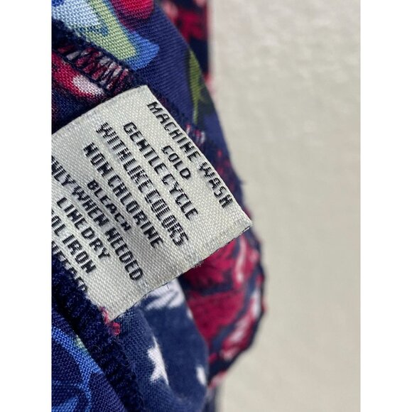 Cafe Marrakesh Floral Boho Peasant Top Blouse Womens Plus Size 3X Blue Pink - Picture 6 of 16